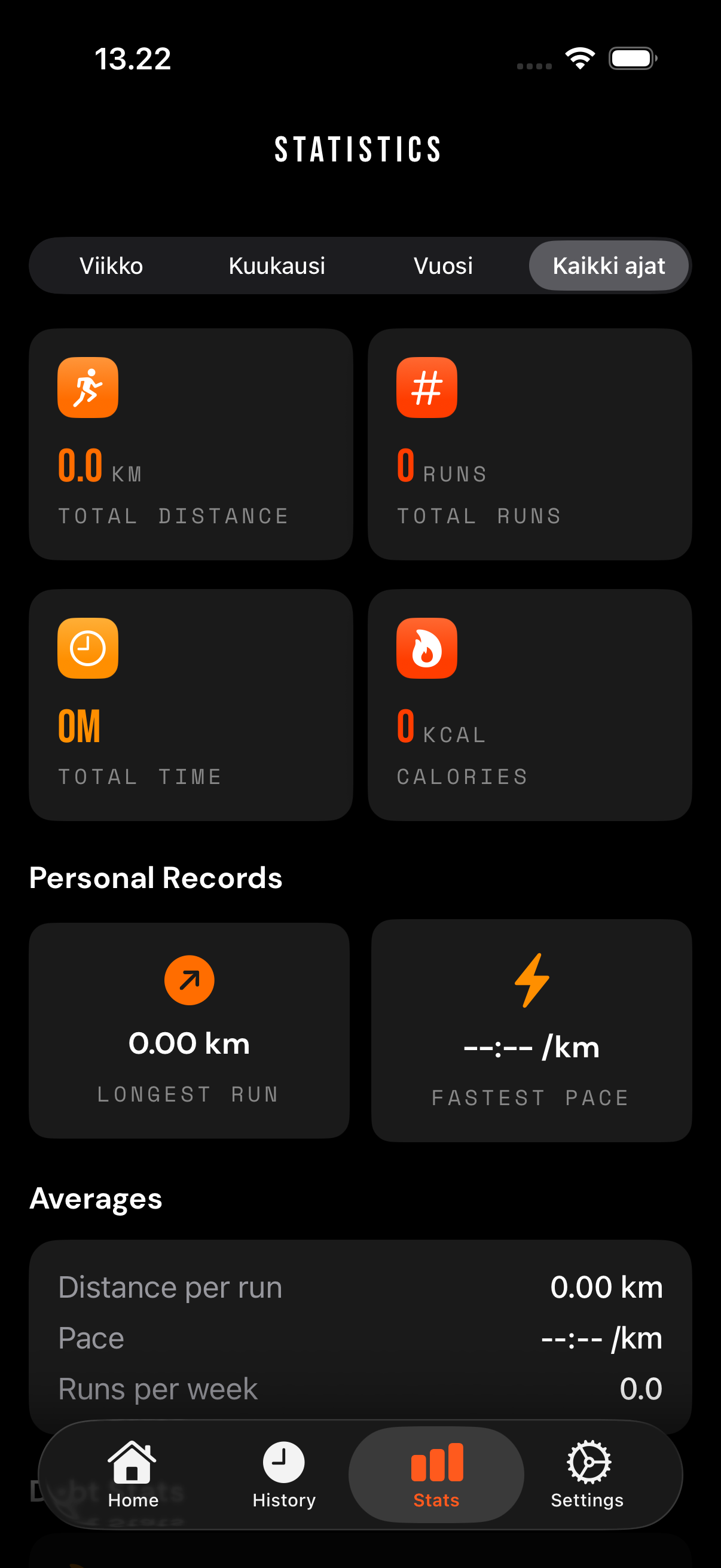 RunOrPay Stats Screen